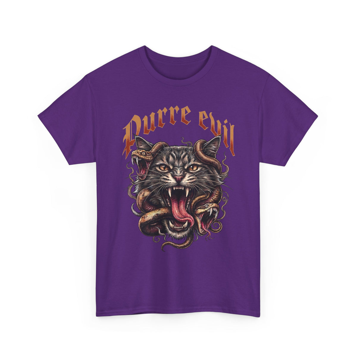 Purre Evil T-Shirt — Funny Heavy Metal Cat Snake Gothic Tee