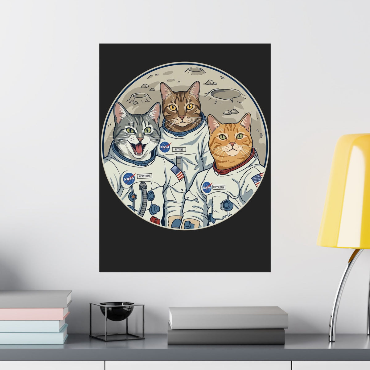 Sci‑Fi Astro Cat Poster — Space Cat Graphic Poster
