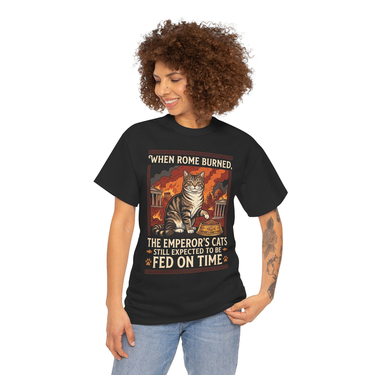 Ancient Roman 'Caesar' Cat Lover Tee
