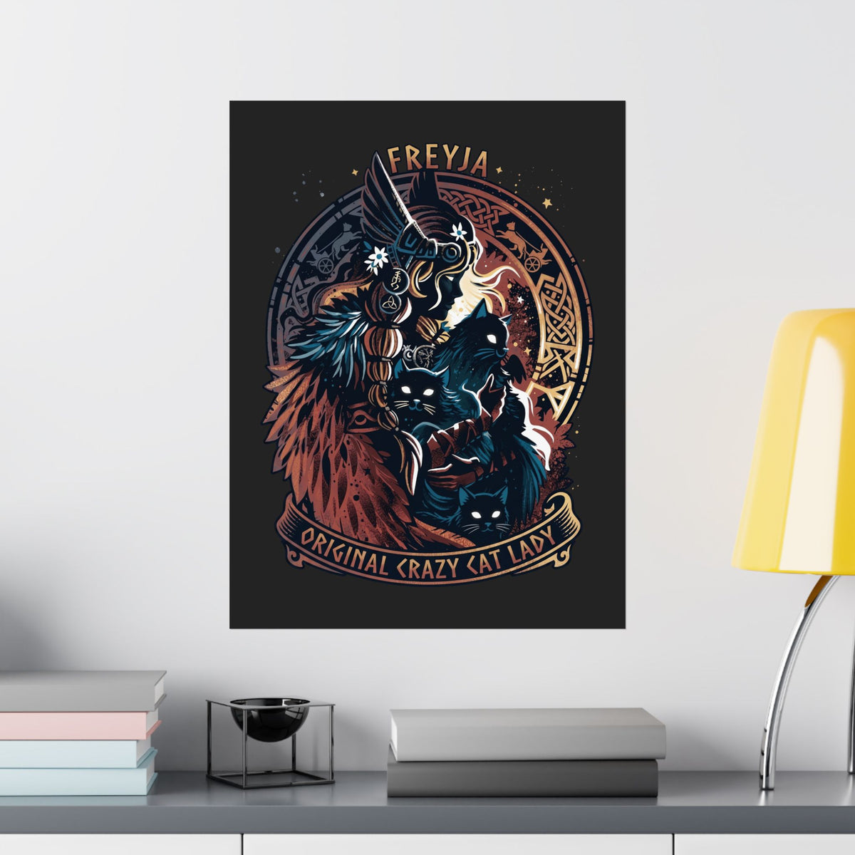 Crazy Cat Lady Poster — Freyja Original Cat Lover Poster