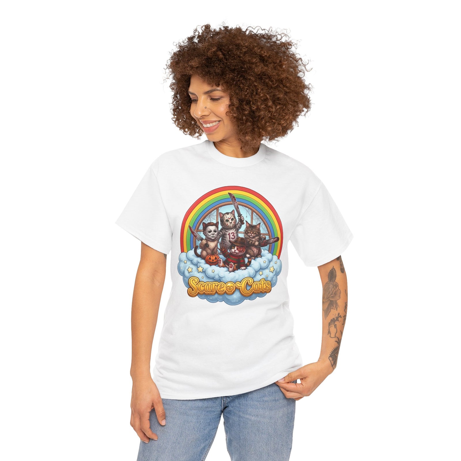 Scare Cats T-Shirt — Horror Movie Slashers Care Bears Parody Tee