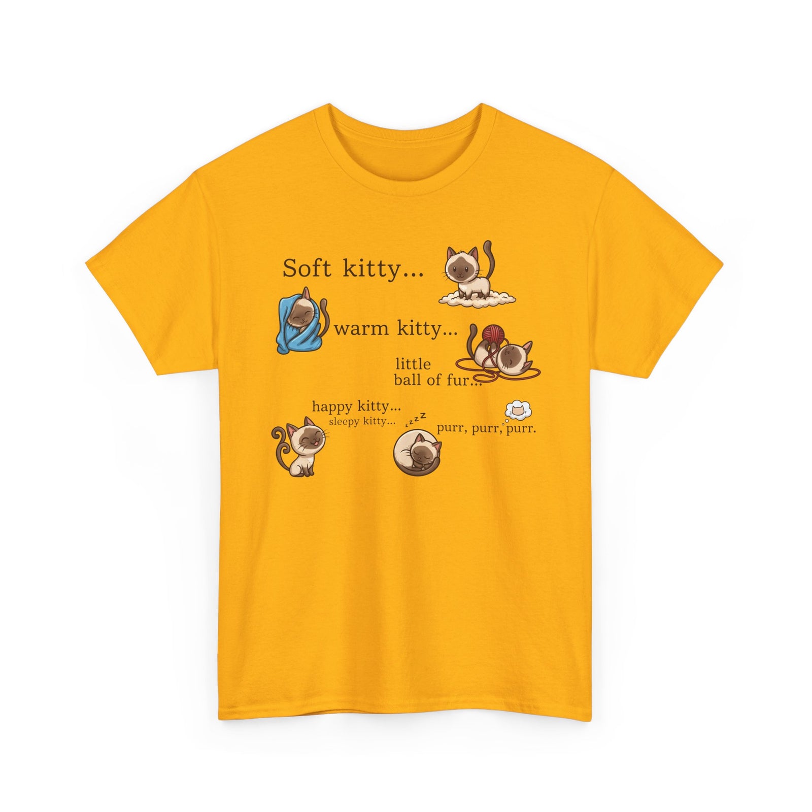Soft Kitty Warm Kitty T-Shirt — Cute Cat Lyrics Tee