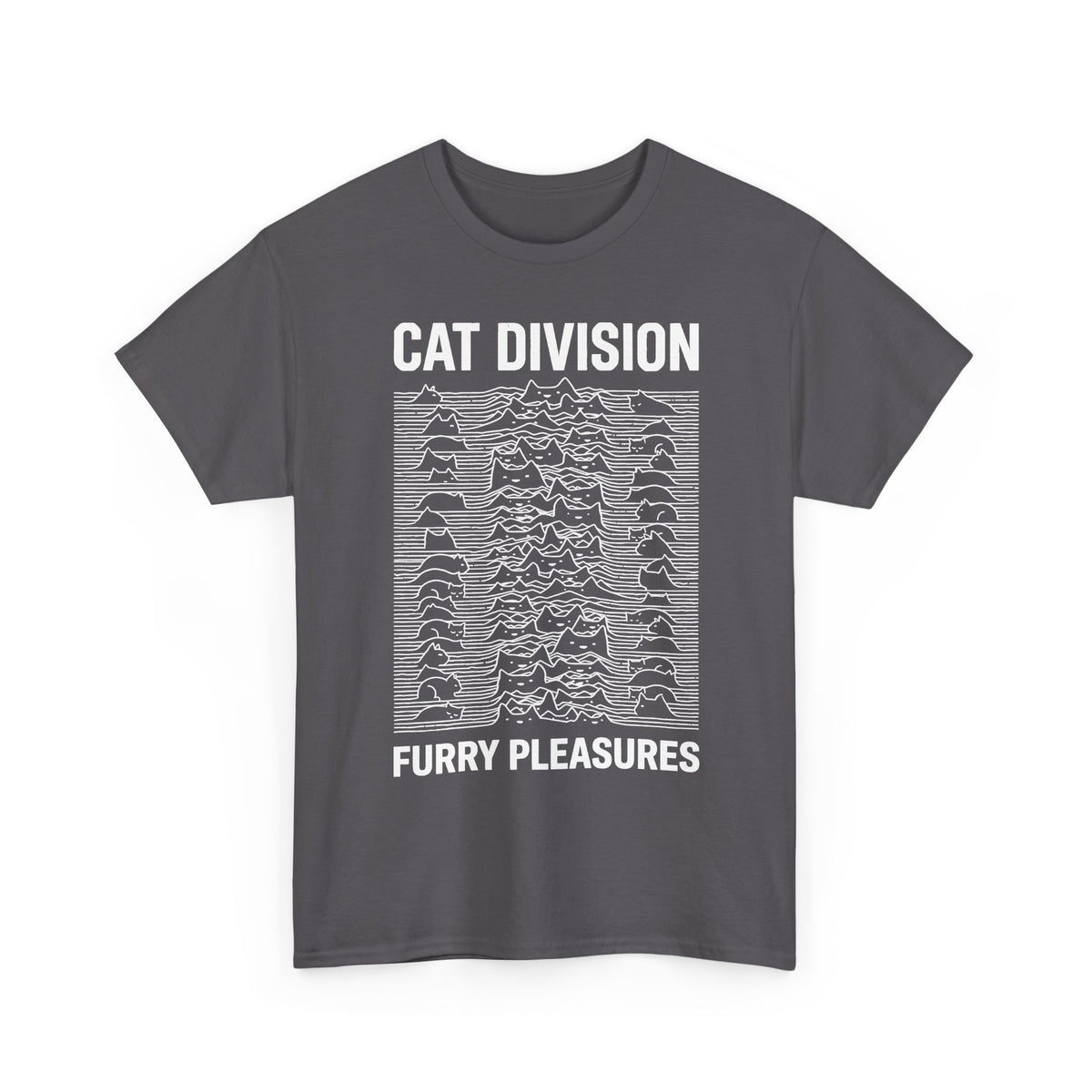 Cat Division Tee — "Furry Pleasures" Graphic Cat Silhouette Shirt