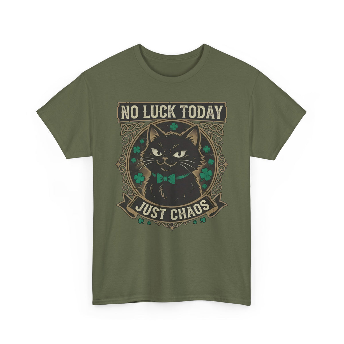 No Luck Today, Just Chaos — Black Cat T-Shirt