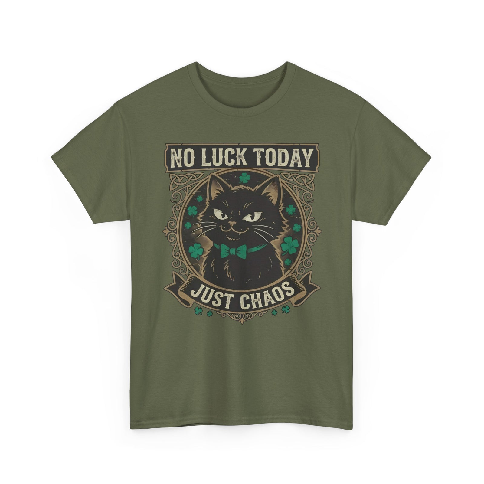 No Luck Today, Just Chaos — Black Cat T-Shirt