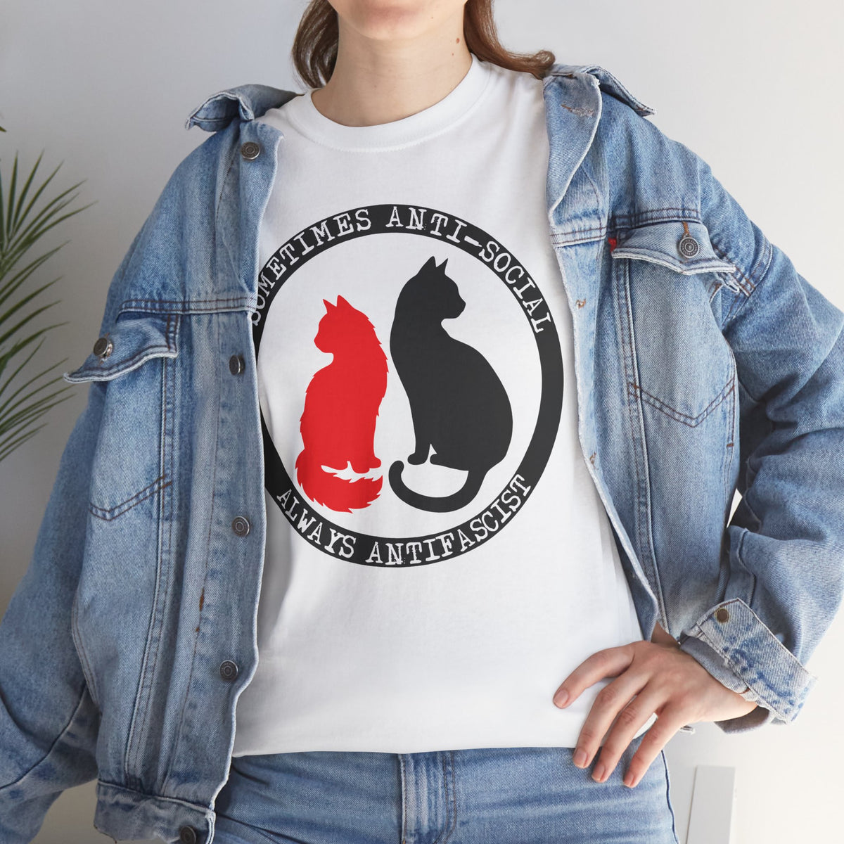 Sometimes Anti-Social, Always Antifascist T-Shirt