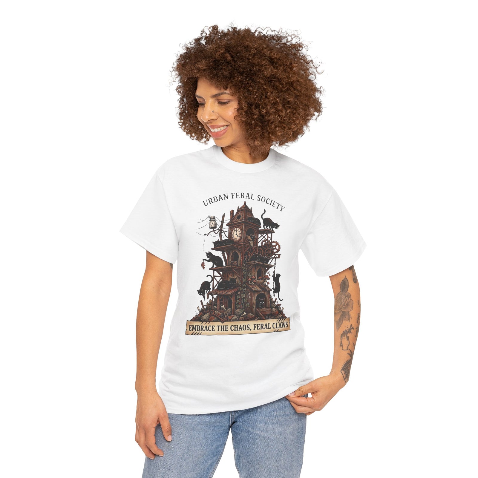 Black Cats Urban Feral Society T-Shirt