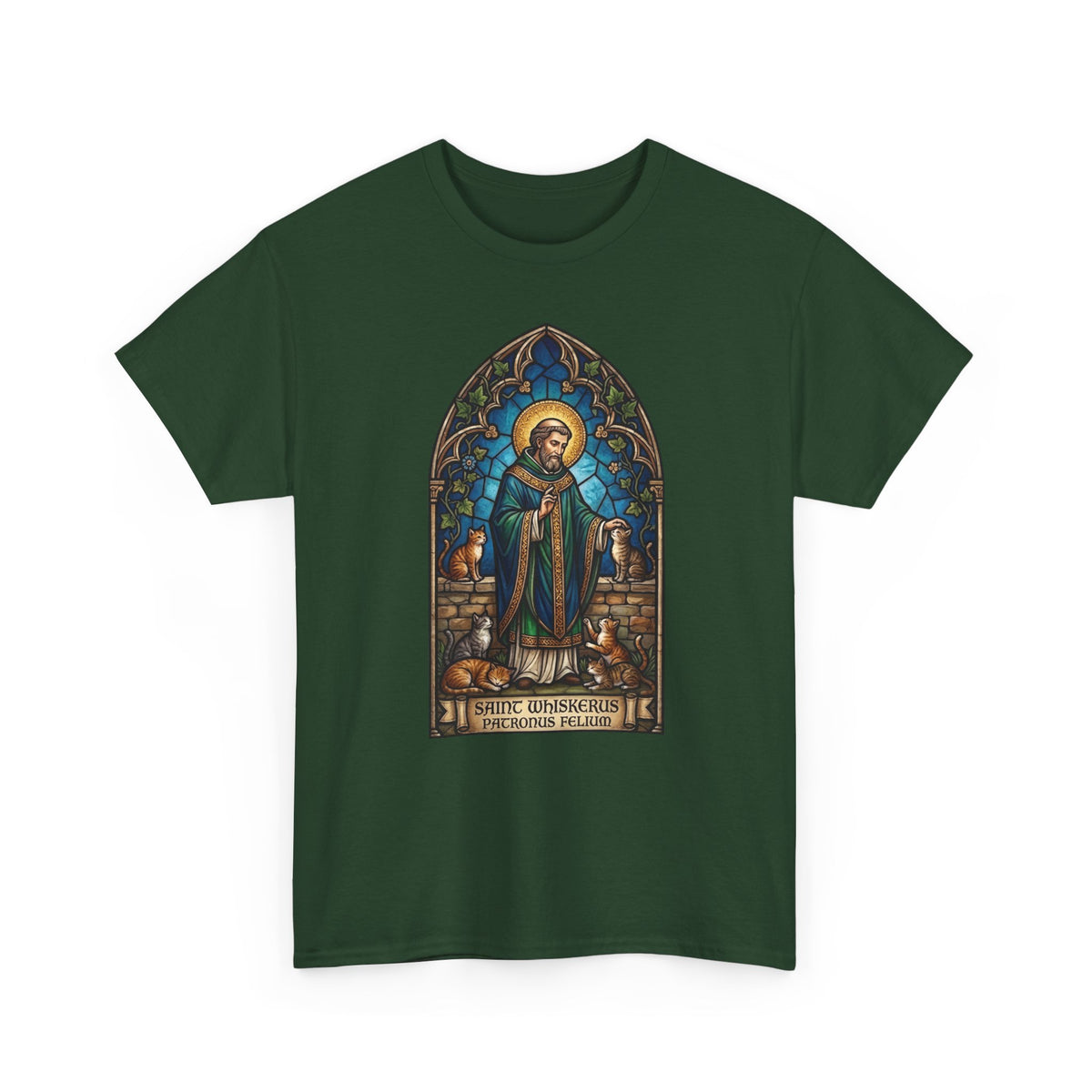 Patronus Felium 'Saint Whiskerus' T-Shirt