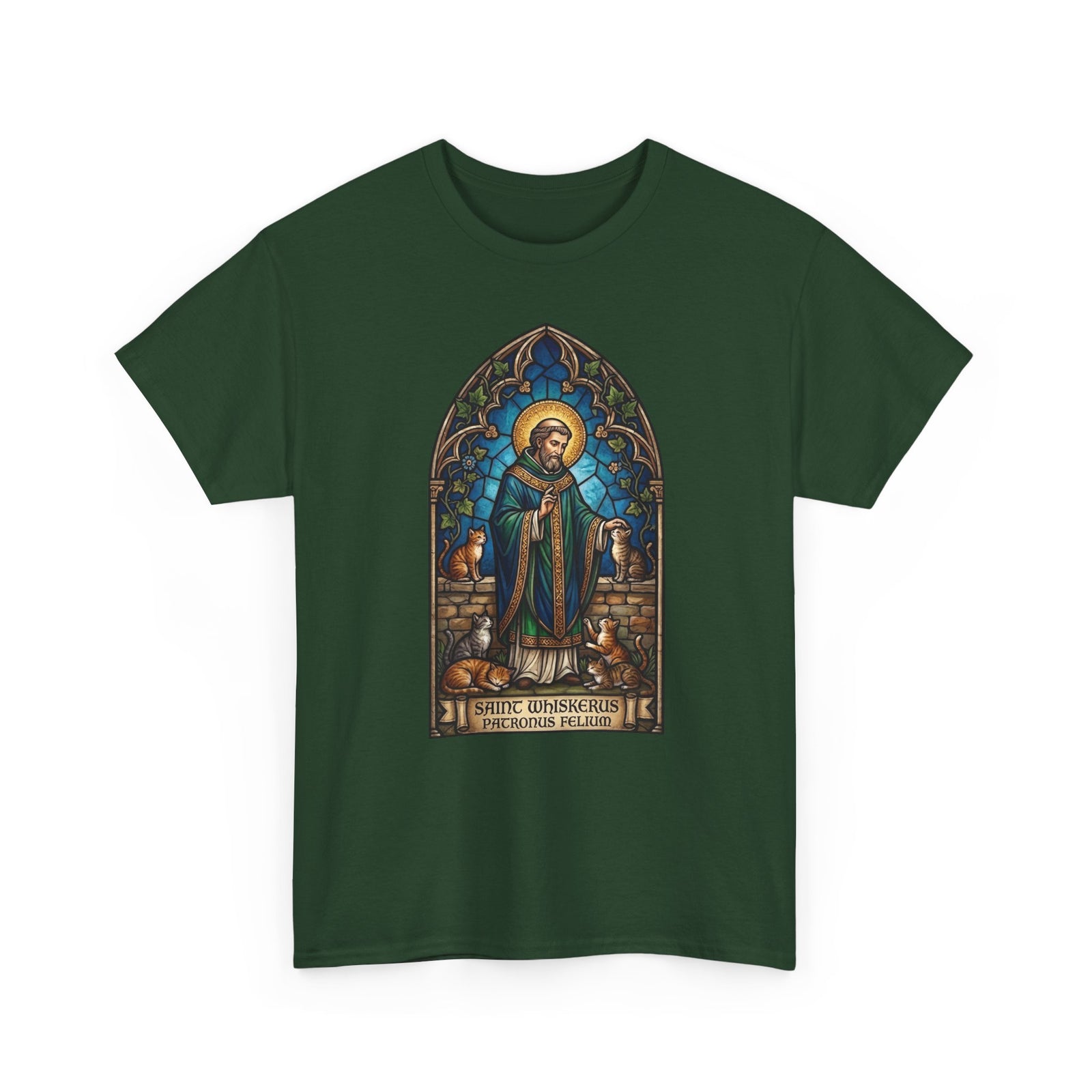Patronus Felium 'Saint Whiskerus' T-Shirt