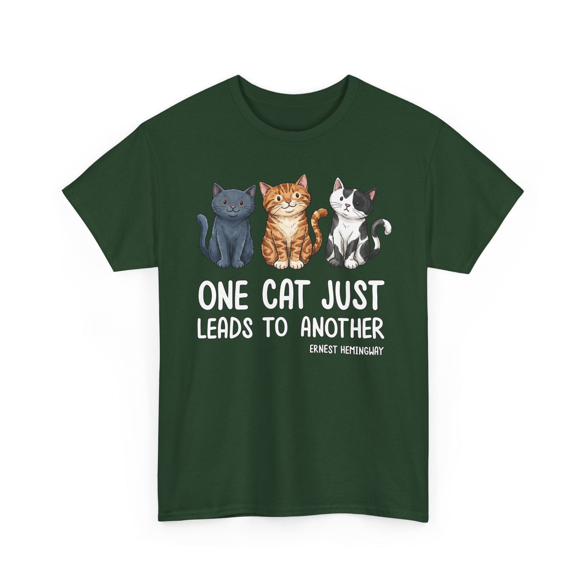ONE CAT JUST LEADS TO ANOTHER T‑Shirt — Funny Cat Lover Tee