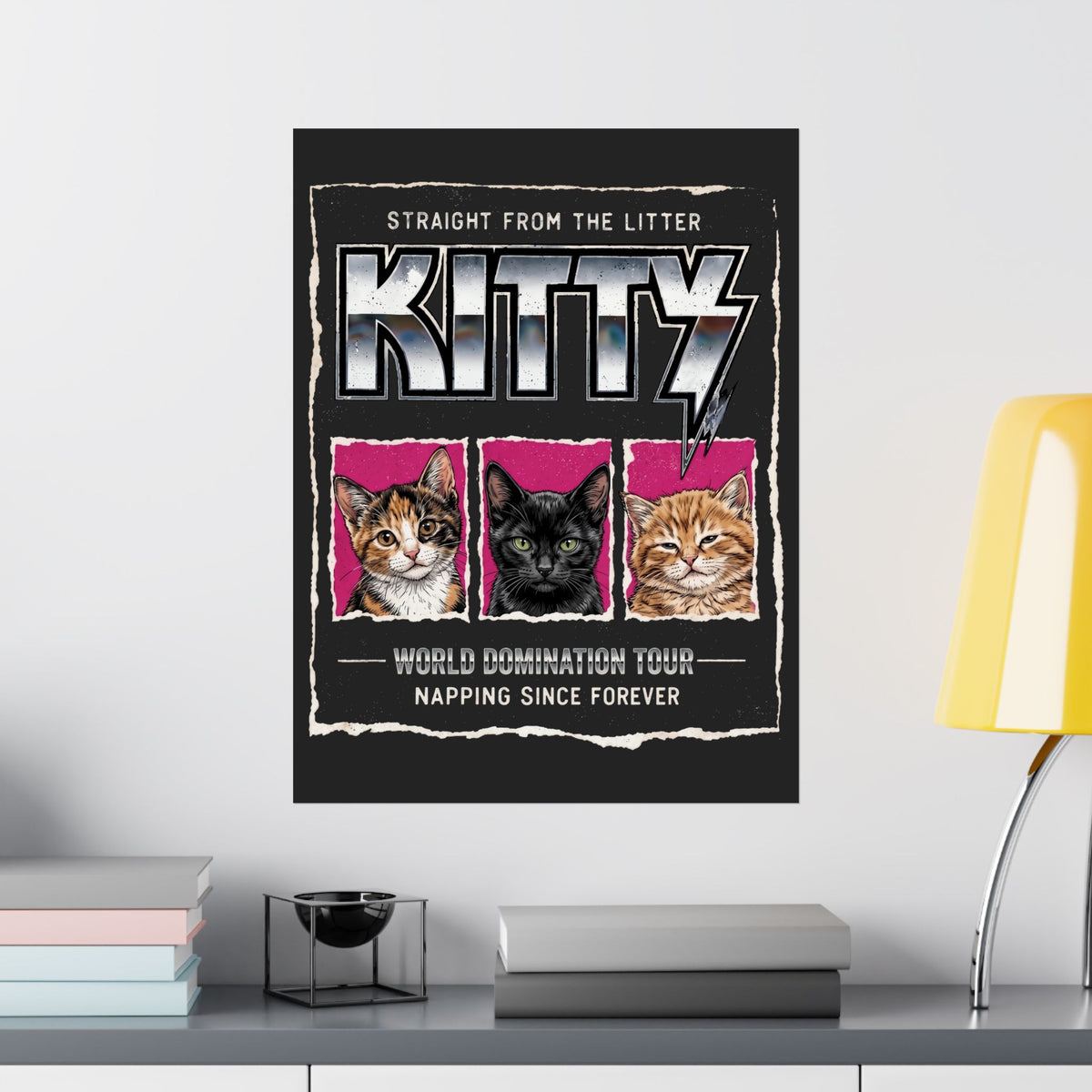 Straight From the Litter Kitty Poster Funny Cat Lover Poster