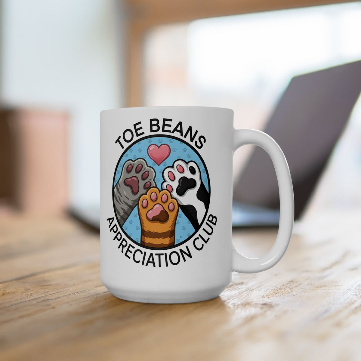 Toe Beans Appreciation Club Cat Lovers Ceramic Mug