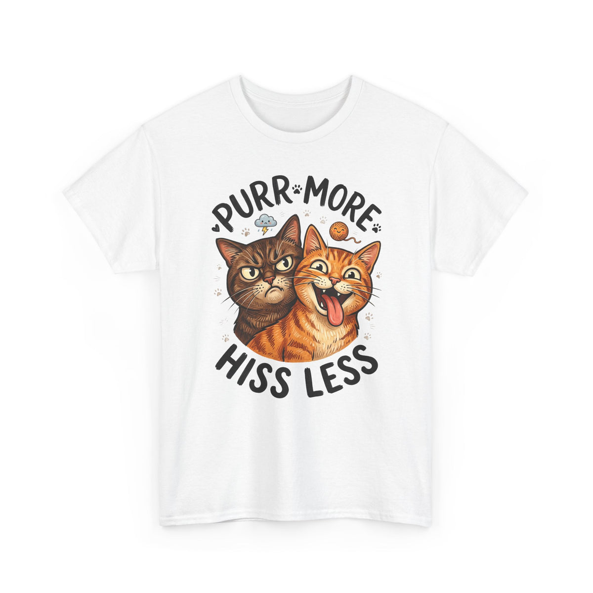 Purr More Hiss Less Cat T-Shirt