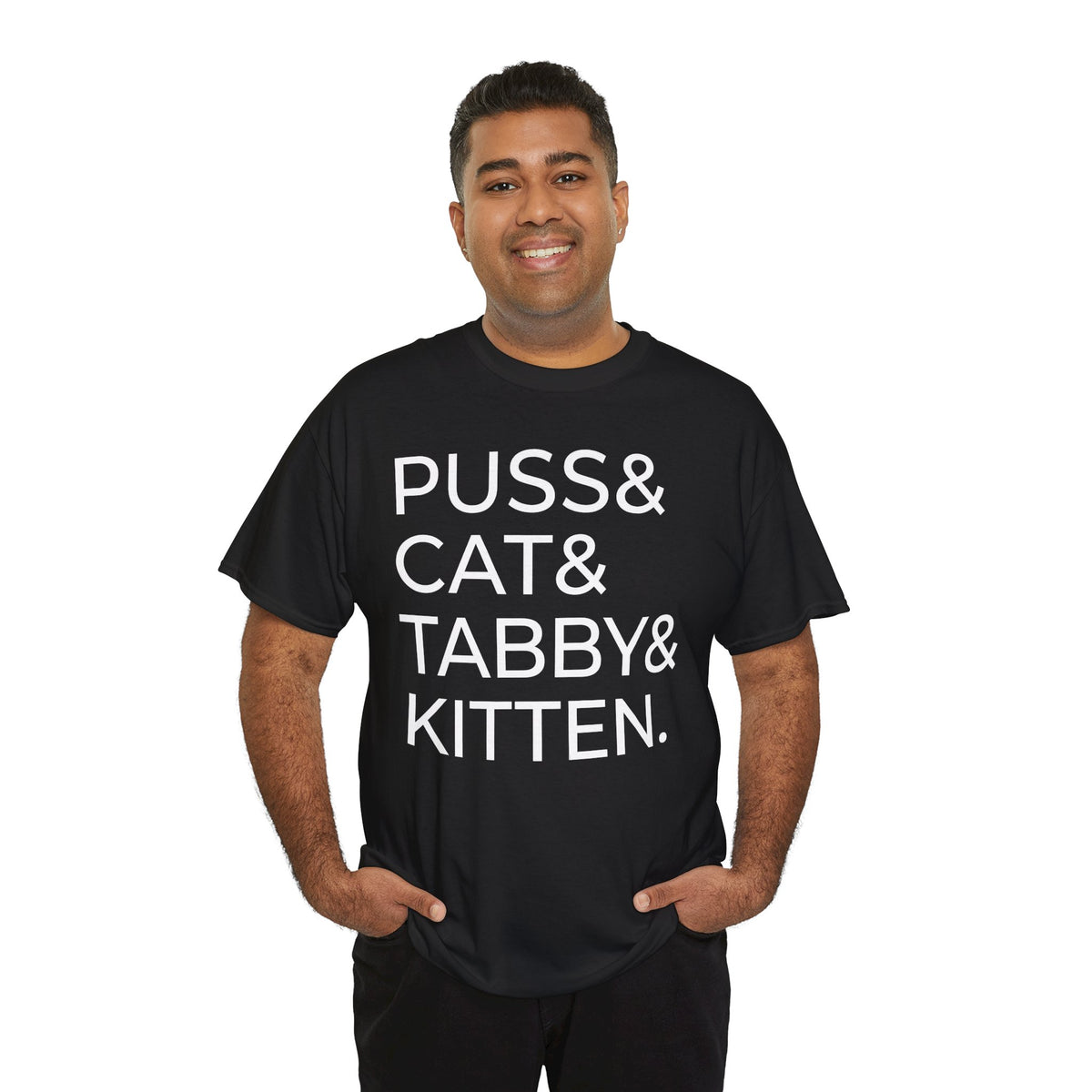 Puss and Kitten Cat Tee — Cute Tabby Cat Graphic T-Shirt