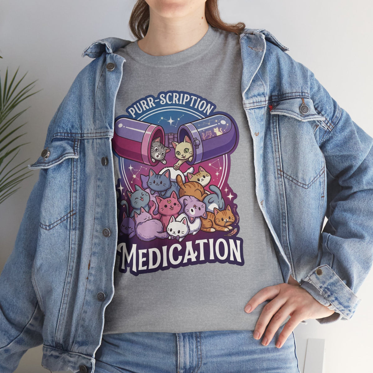 Purr‑Scription Medication Cat T-Shirt