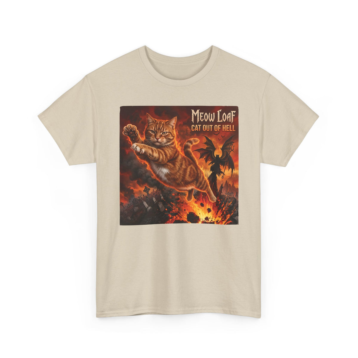 Meow Loaf Cat Out of Hell T-Shirt — Funny Gothic Cat Tee