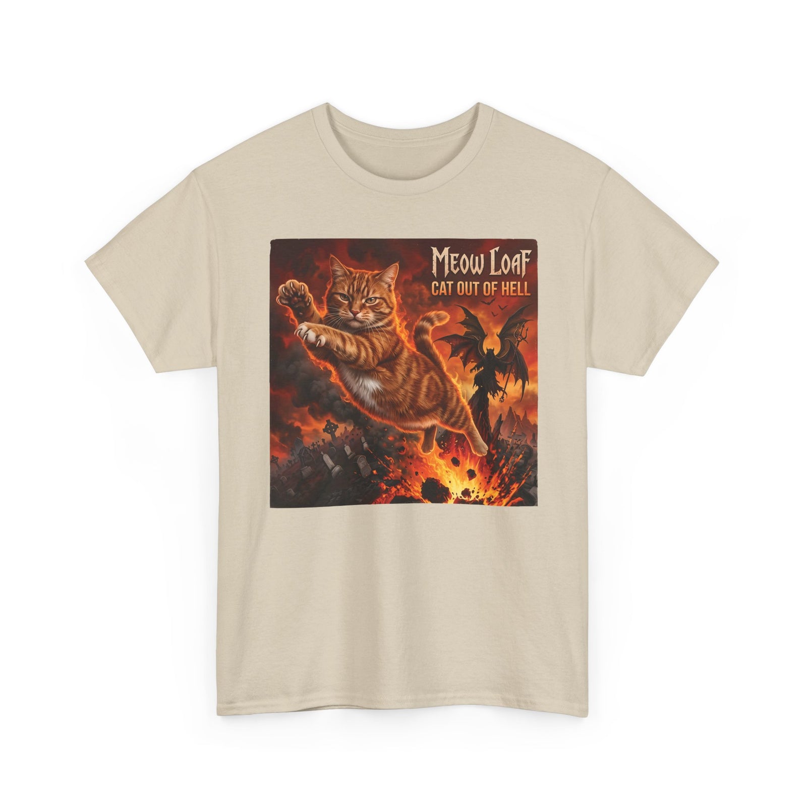 Meow Loaf Cat Out of Hell T-Shirt — Funny Gothic Cat Tee