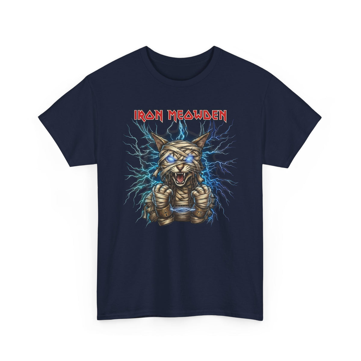 Iron Meowden Cat T-Shirt — Heavy Metal Kitty Graphic Tee