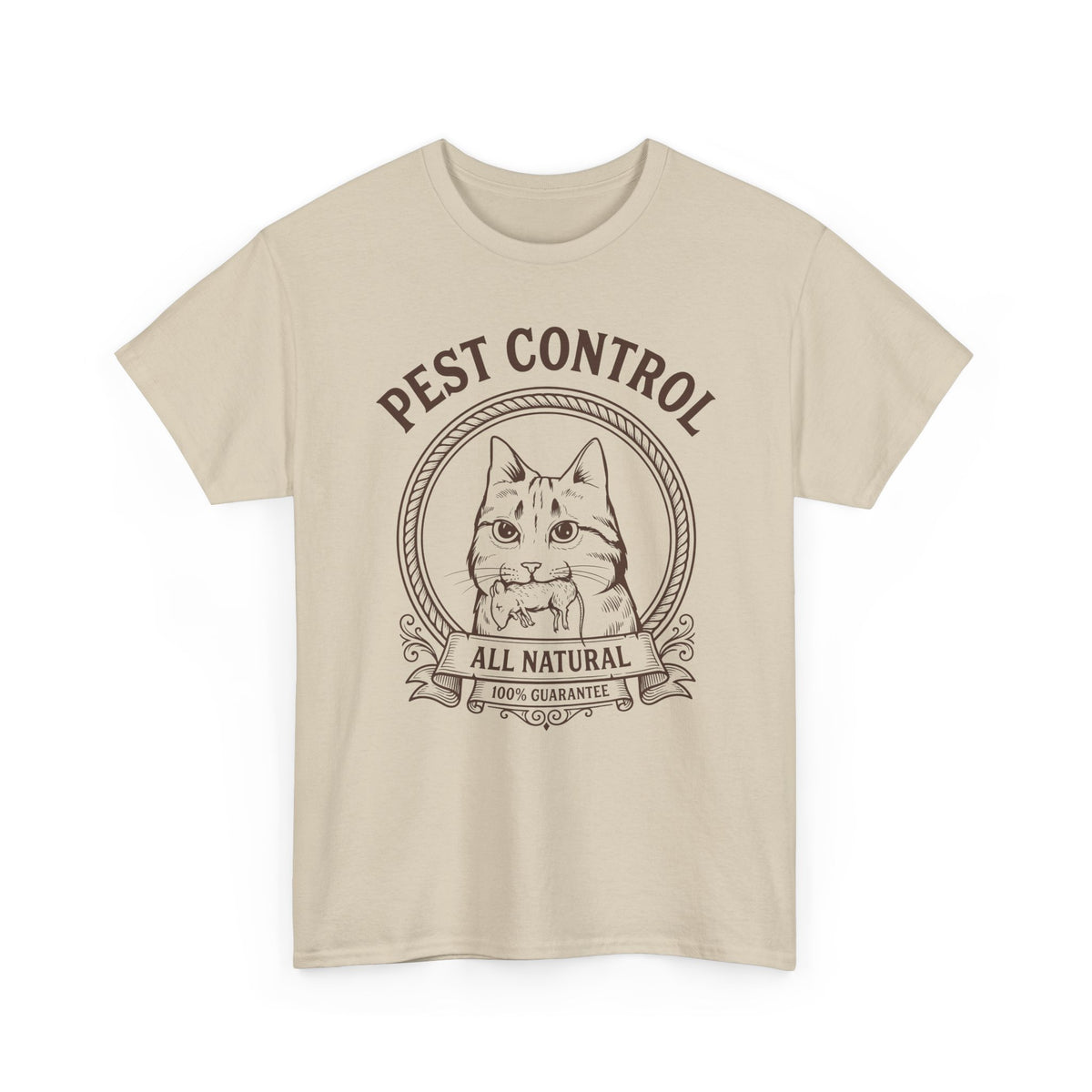 All Natural Pest Control – Funny Cat T-Shirt