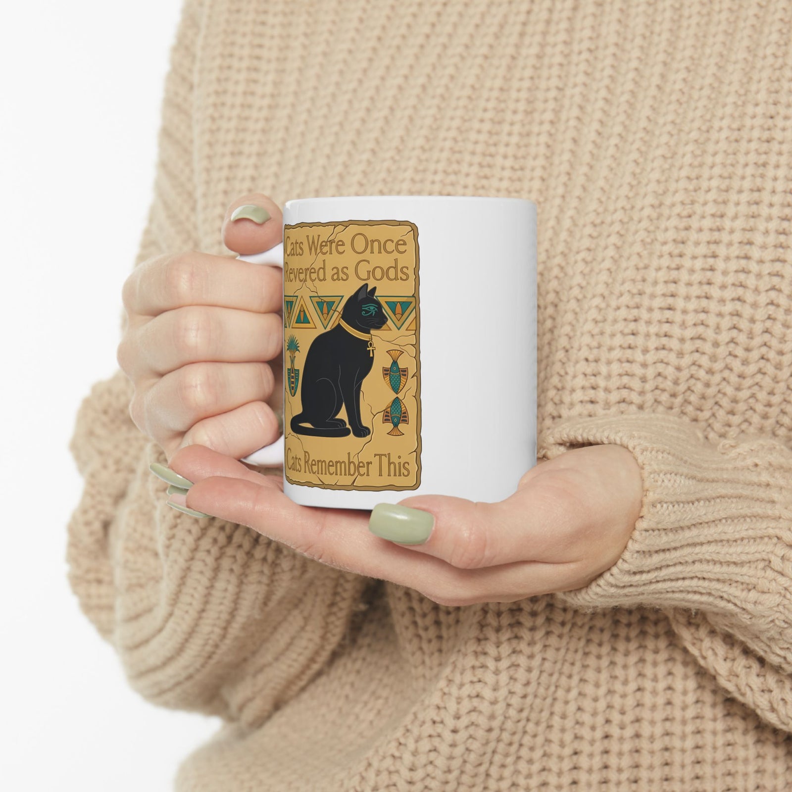 Cats Were Once Revered As Gods Mug — Funny Cat Quote Ceramic Mug for Cat Lovers