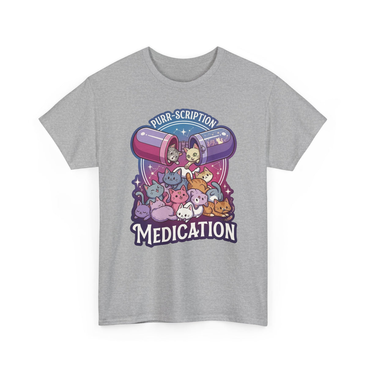 Purr‑Scription Medication Cat T-Shirt