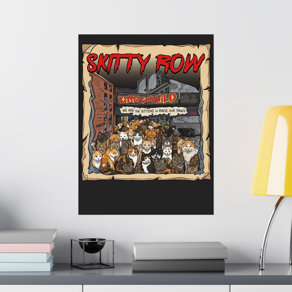 Skitty Row Cat Parody Poster