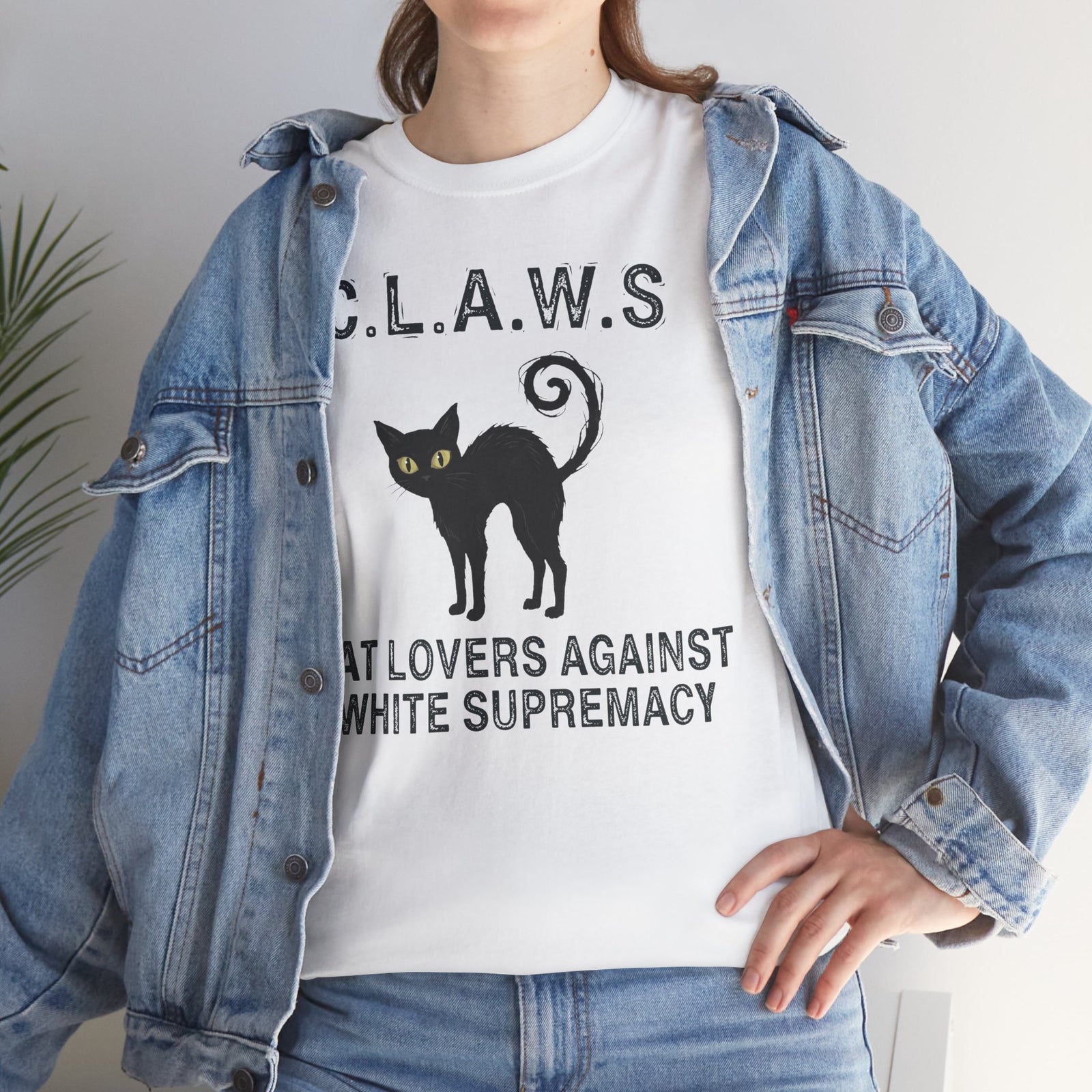 Anti-White Supremacy Cat Shirt — “Claws: Cat Lovers Against White Supremacy” Tee