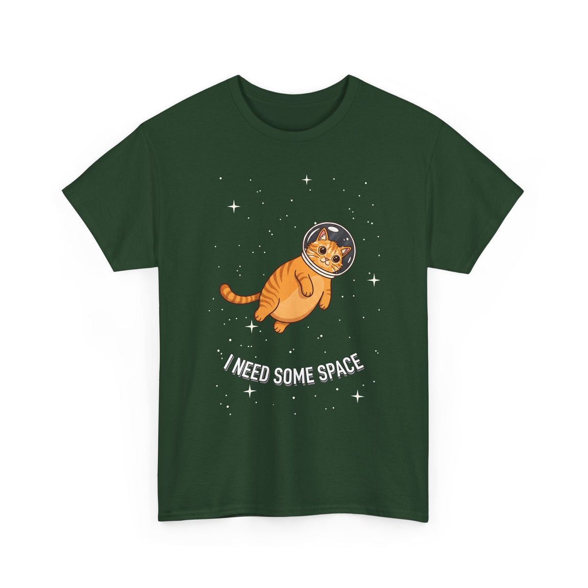 I Need Some Space Cat T-Shirt — Cute Astronaut Orange Tabby Feline Tee