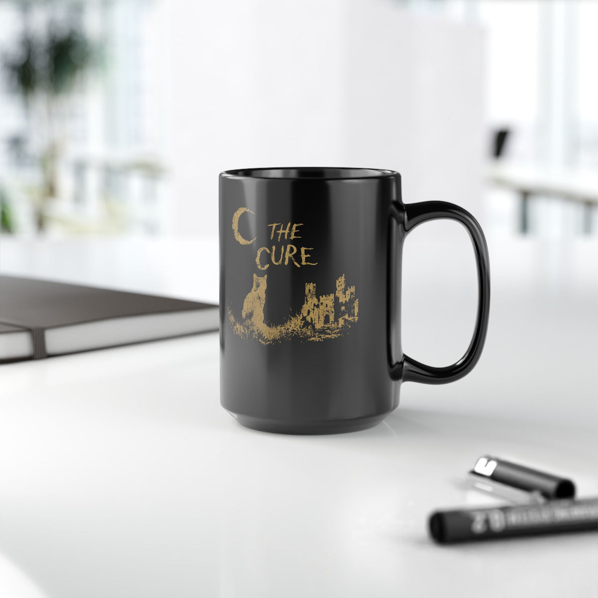 Goth Cat Lover Black Mug — Goth Aesthetic Cat Mug
