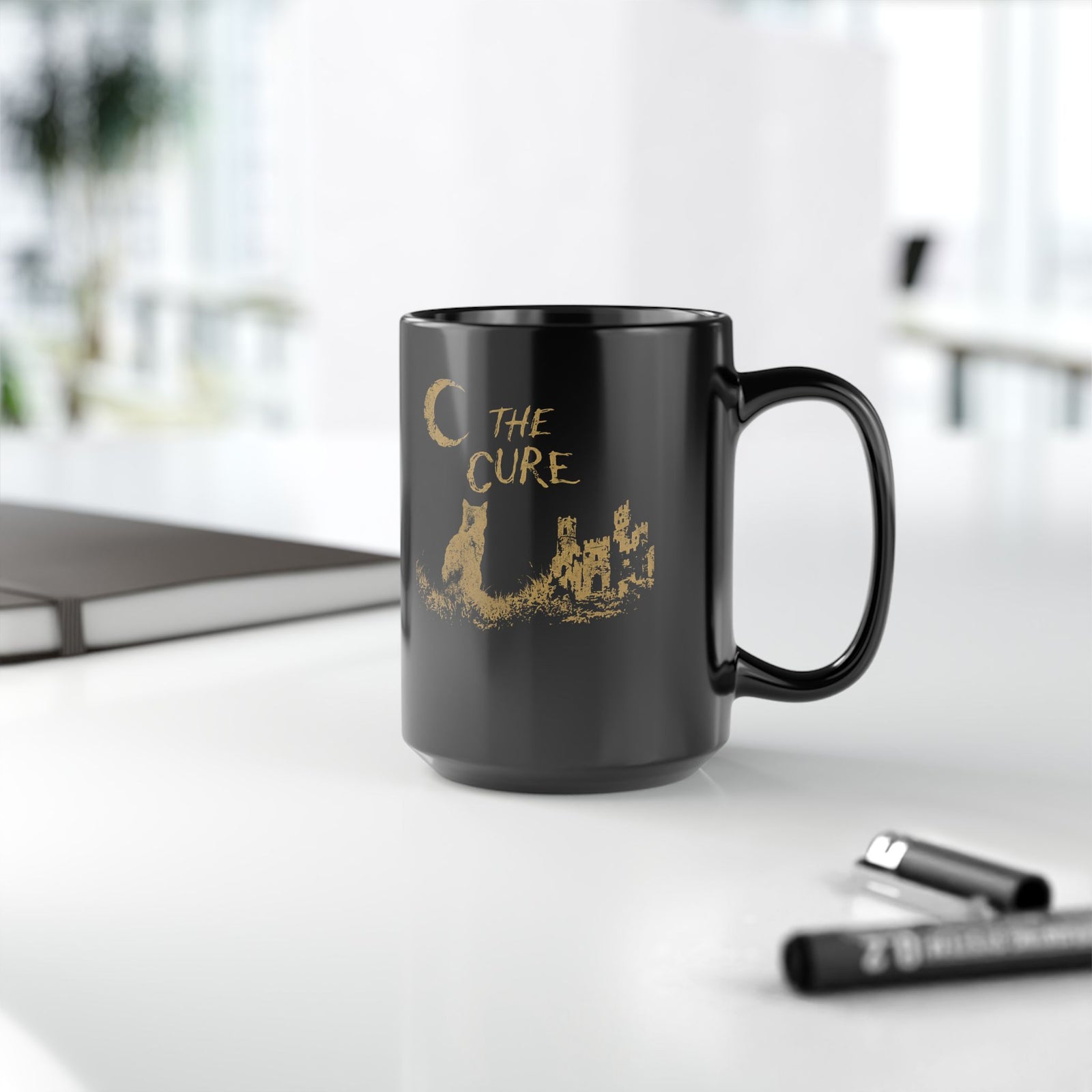 Goth Cat Lover Black Mug — Goth Aesthetic Cat Mug
