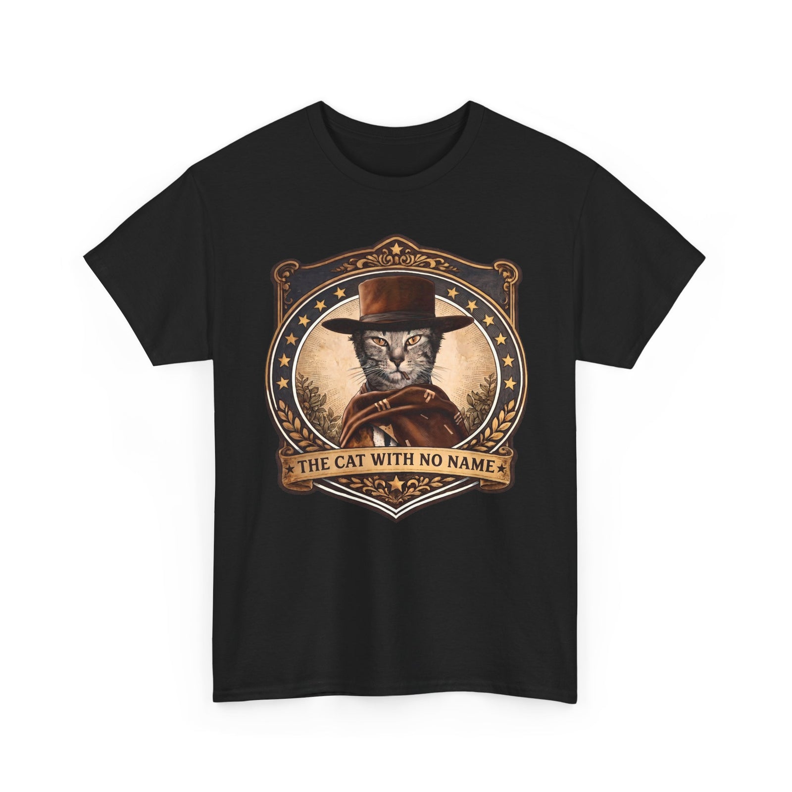 The Cat With No Name T-Shirt — Western Cowboy Cat Parody Tee