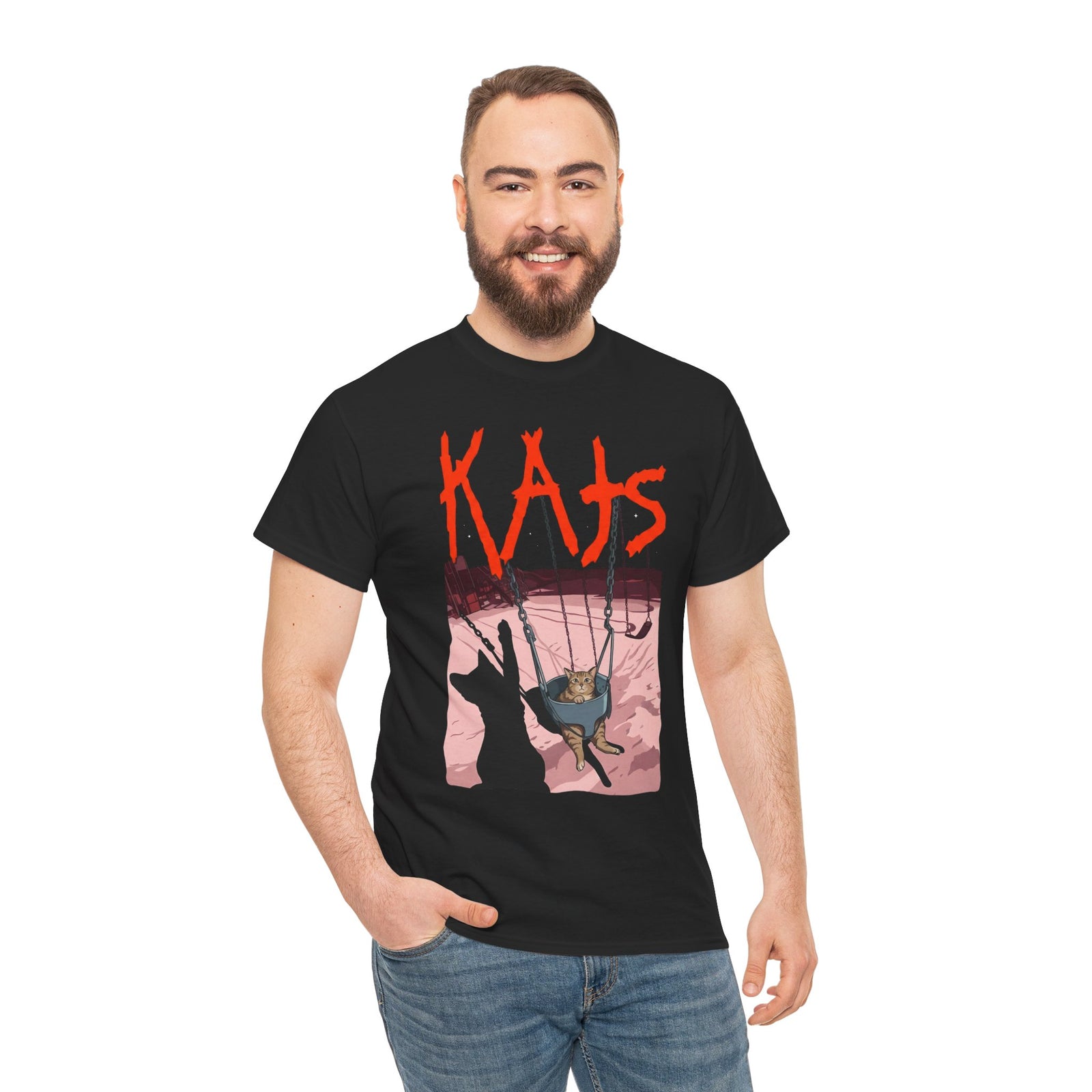 Rock Cat Band T-Shirt — Funny 'Kats' Album Parody Tee