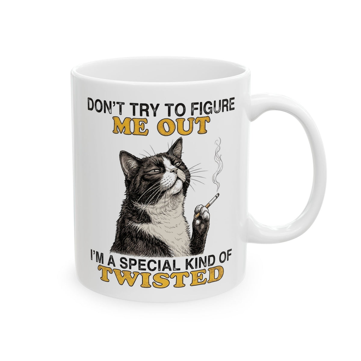 Grumpy Cat Mug "I’m a Special Kind of Twisted" Funny Sarcastic Cat Mug for Cat Lovers