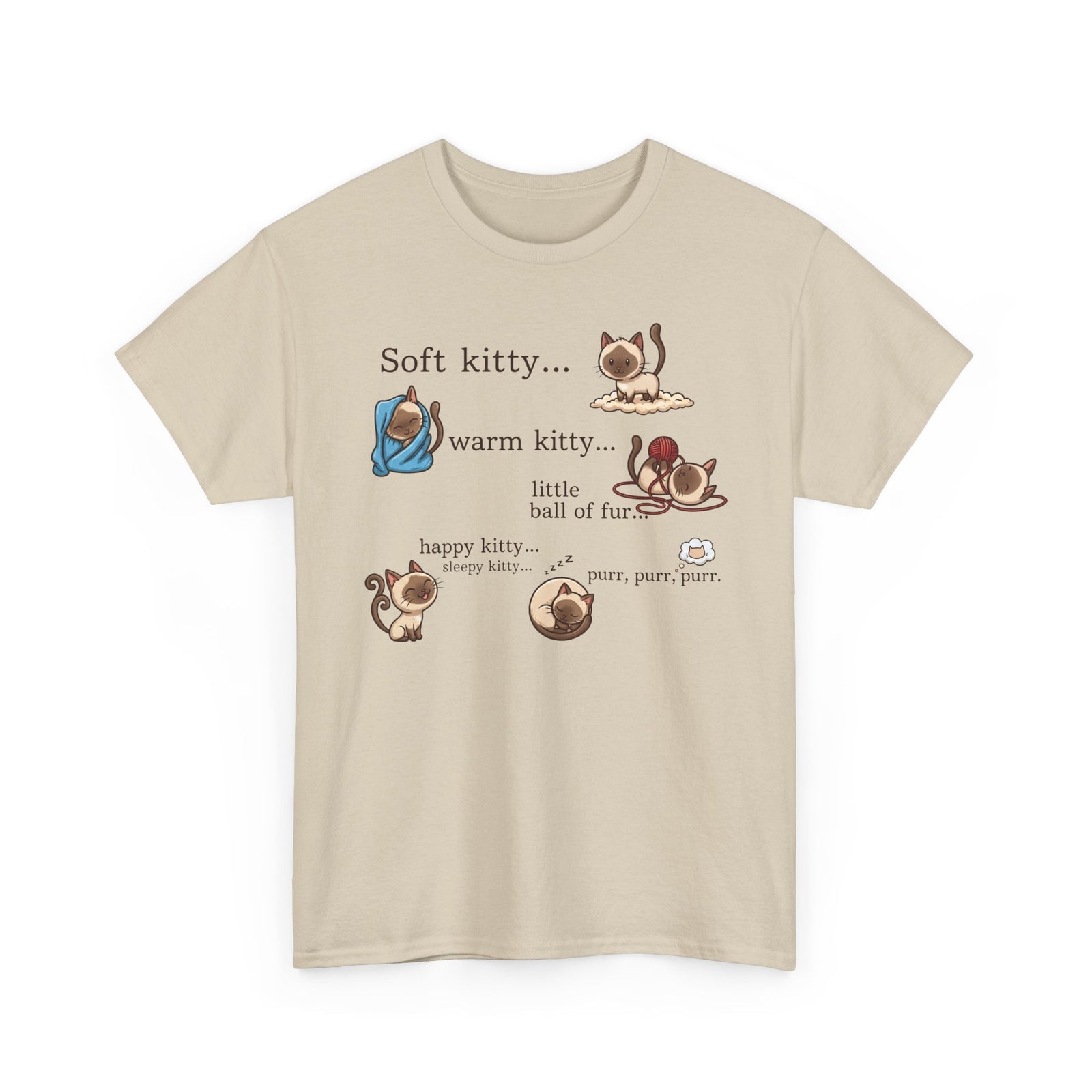 Soft Kitty Warm Kitty T-Shirt — Cute Cat Lyrics Tee