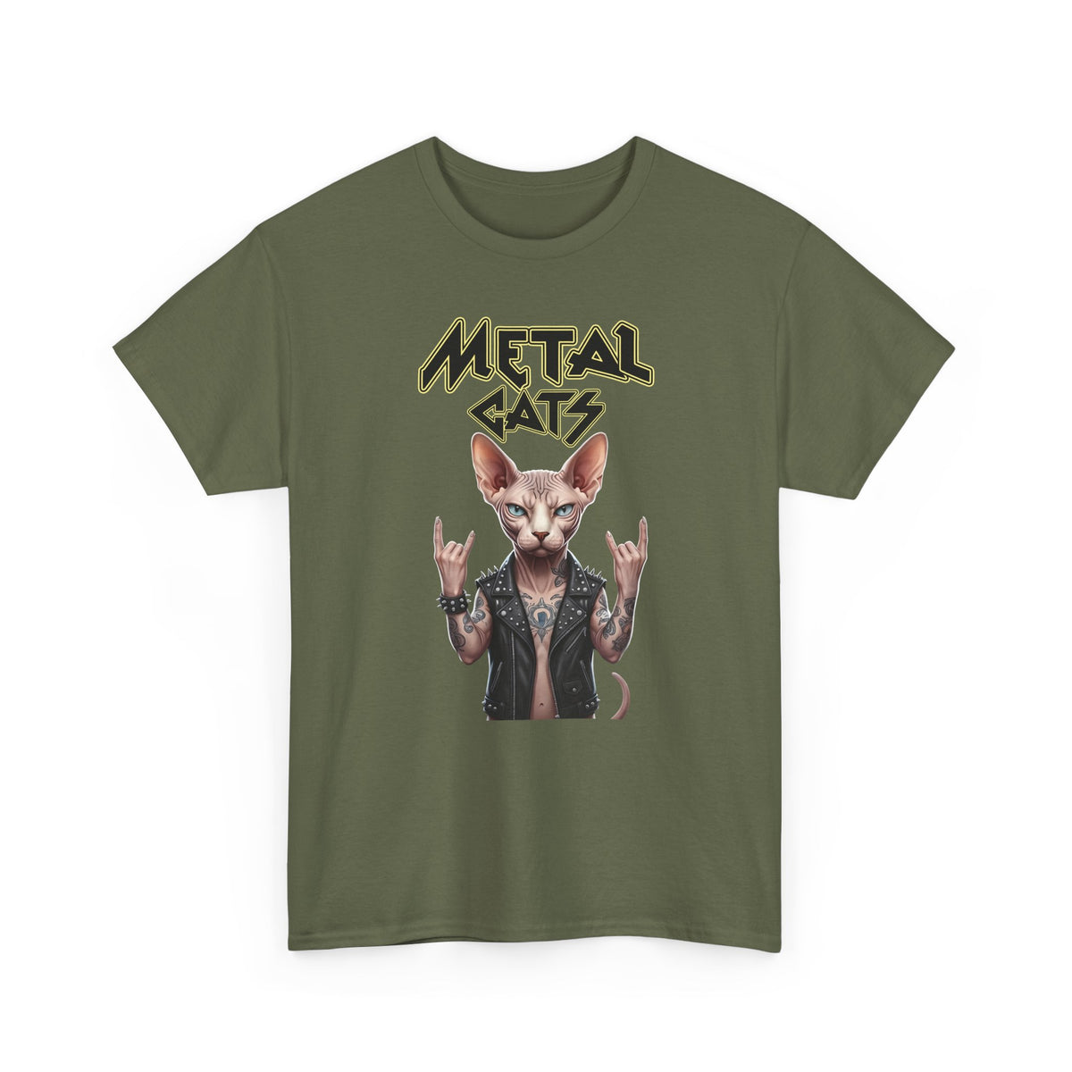 Metal Cats T-Shirt — Heavy Metal Cat Graphic Tee