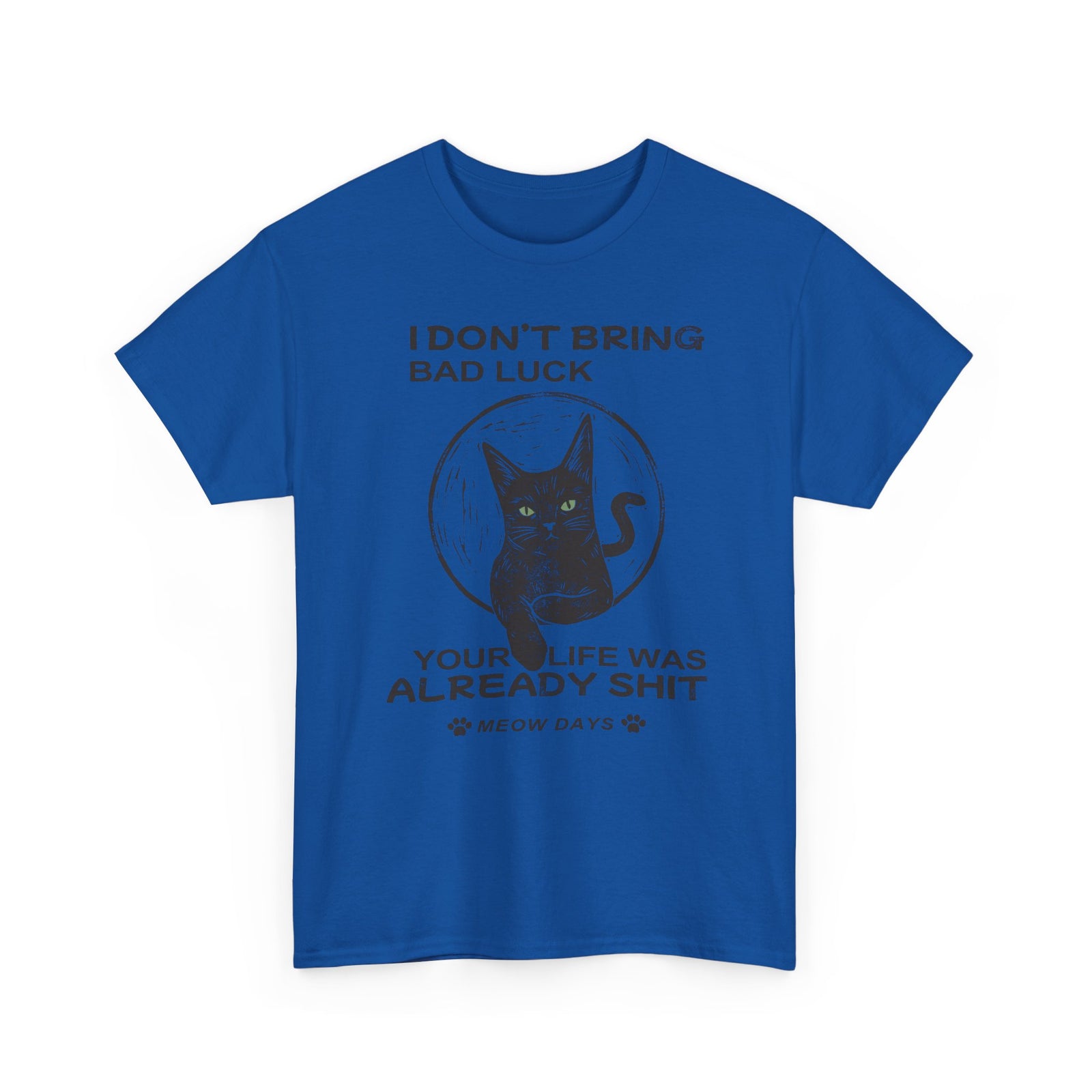 Black Cats Don't Bring Bad Luck T-Shirt — Cute Witchy Cat Tee for Cat Lovers