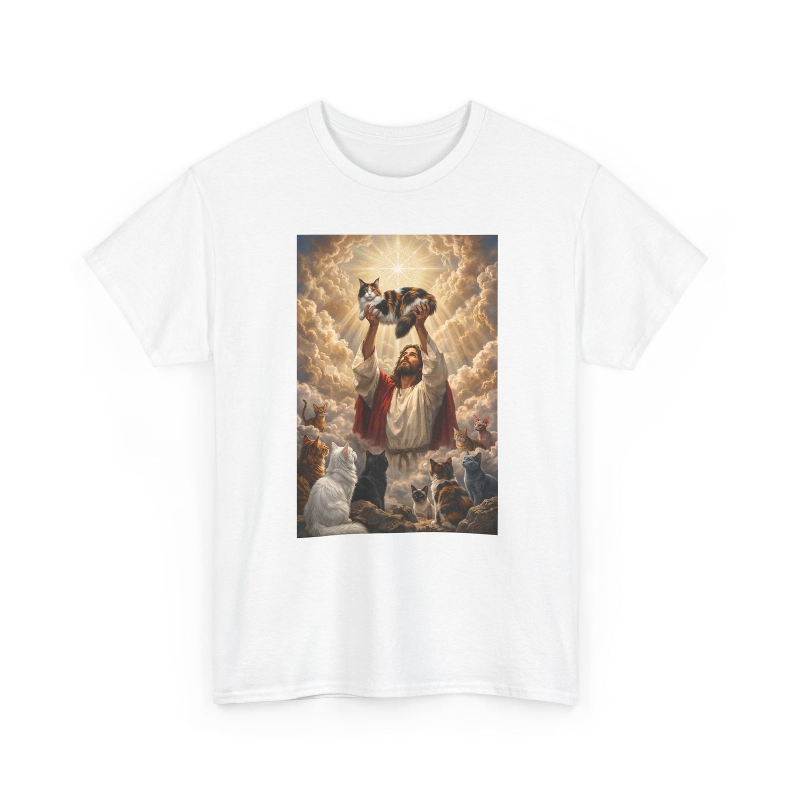 Jesus With Cats T-Shirt — Christian Cat Lover Tee