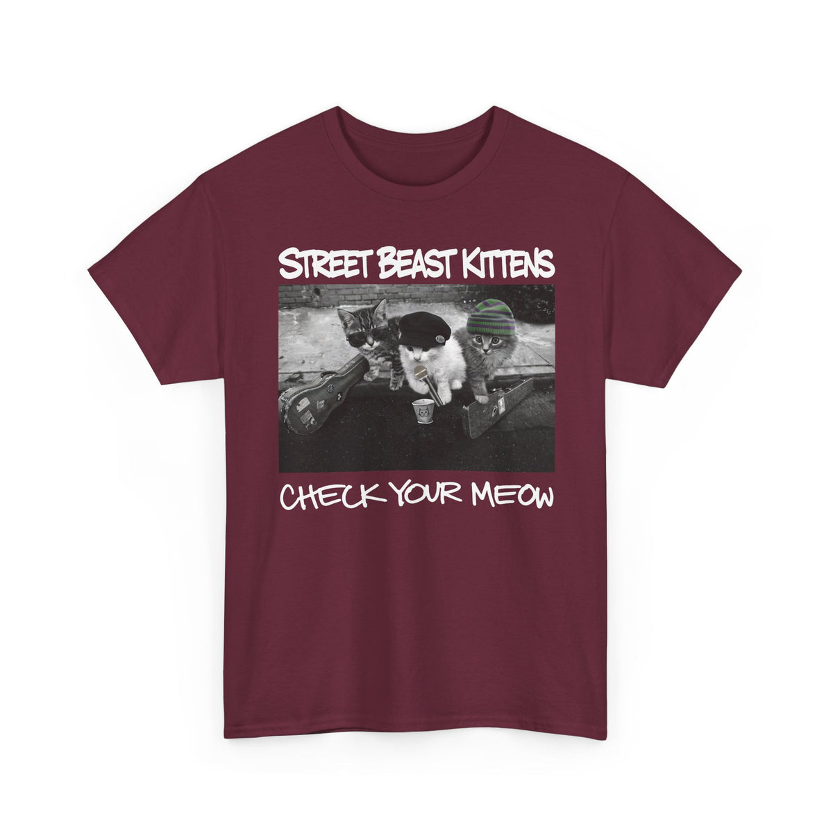 Street Beast Kittens "Check Your Meow" T-Shirt