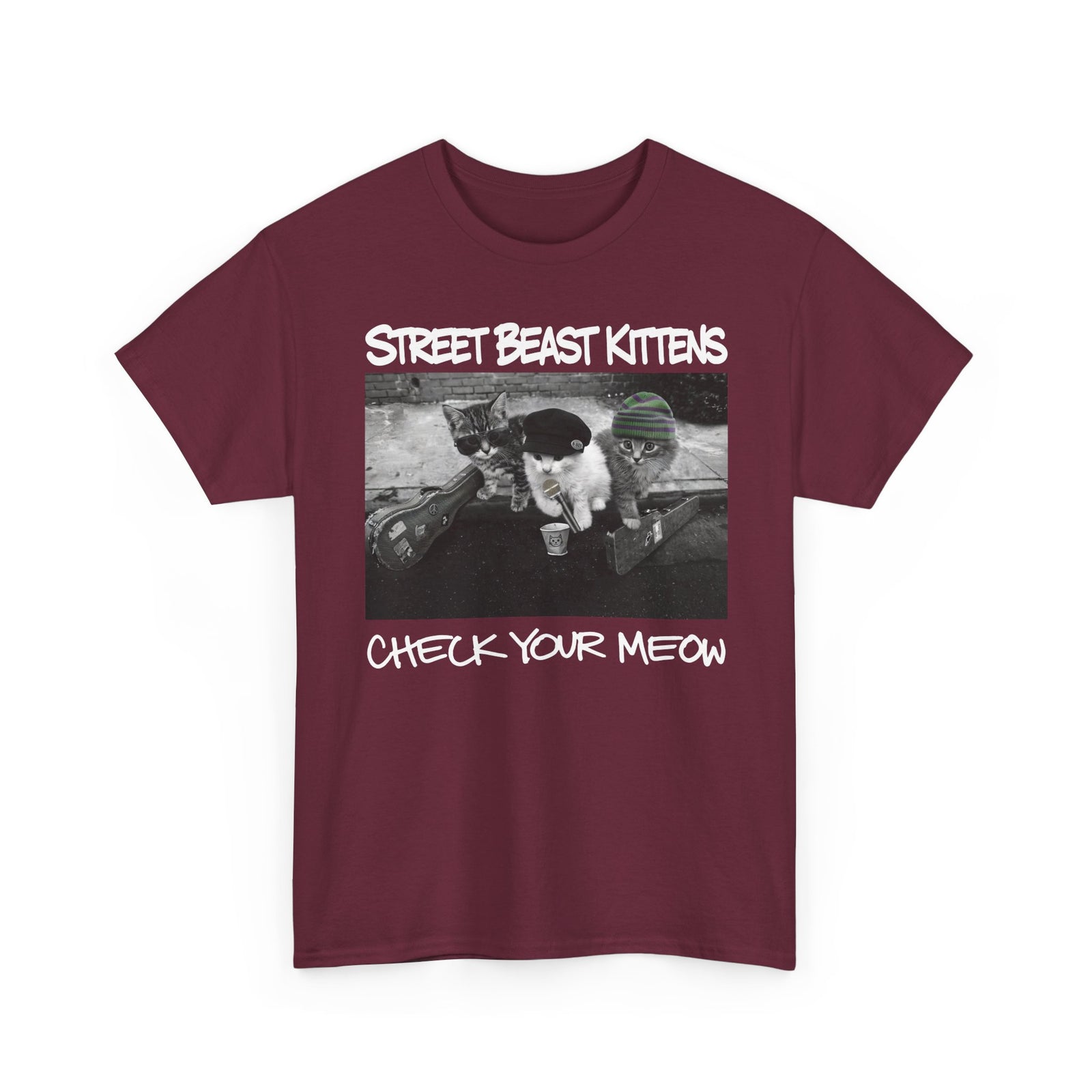Street Beast Kittens "Check Your Meow" T-Shirt