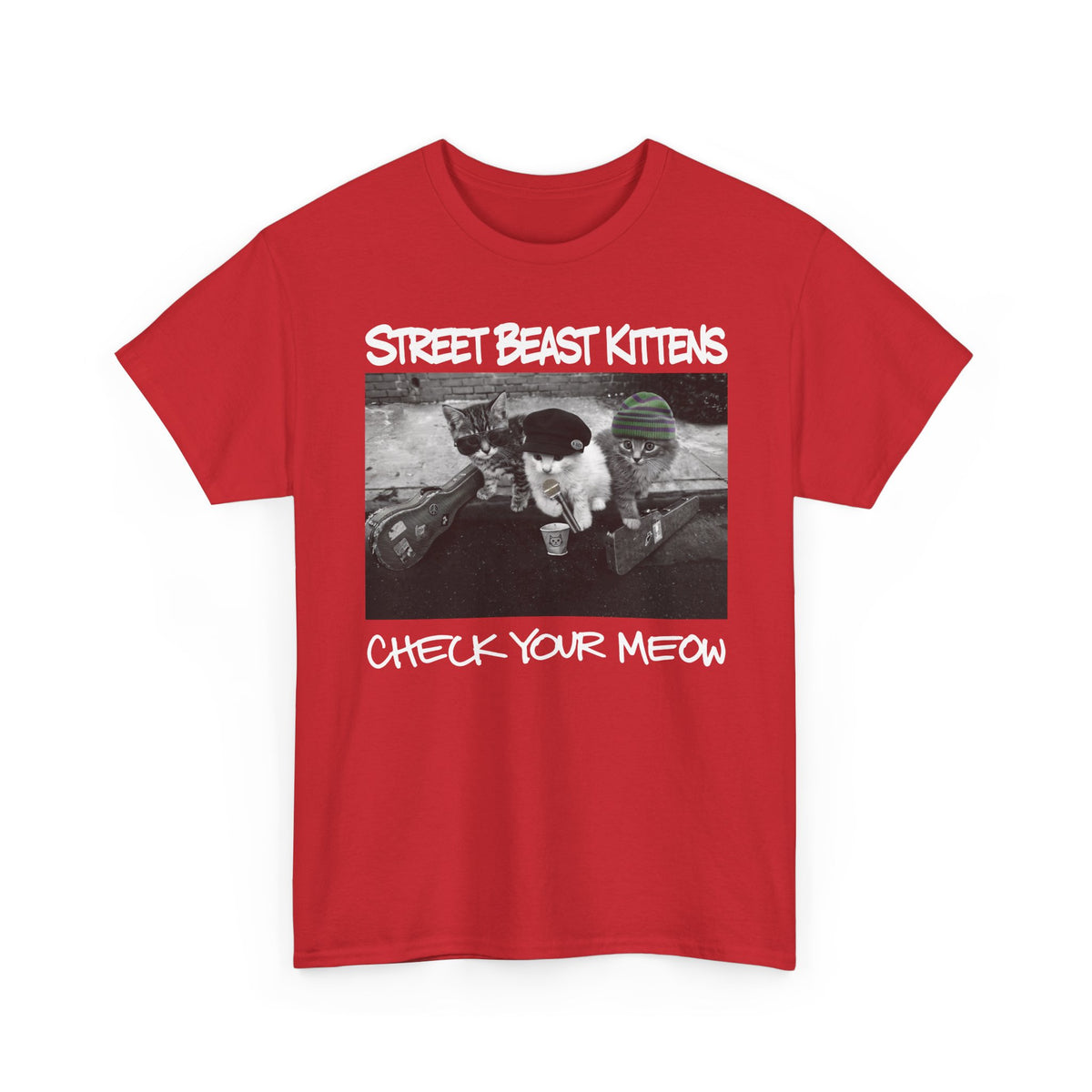Street Beast Kittens "Check Your Meow" T-Shirt
