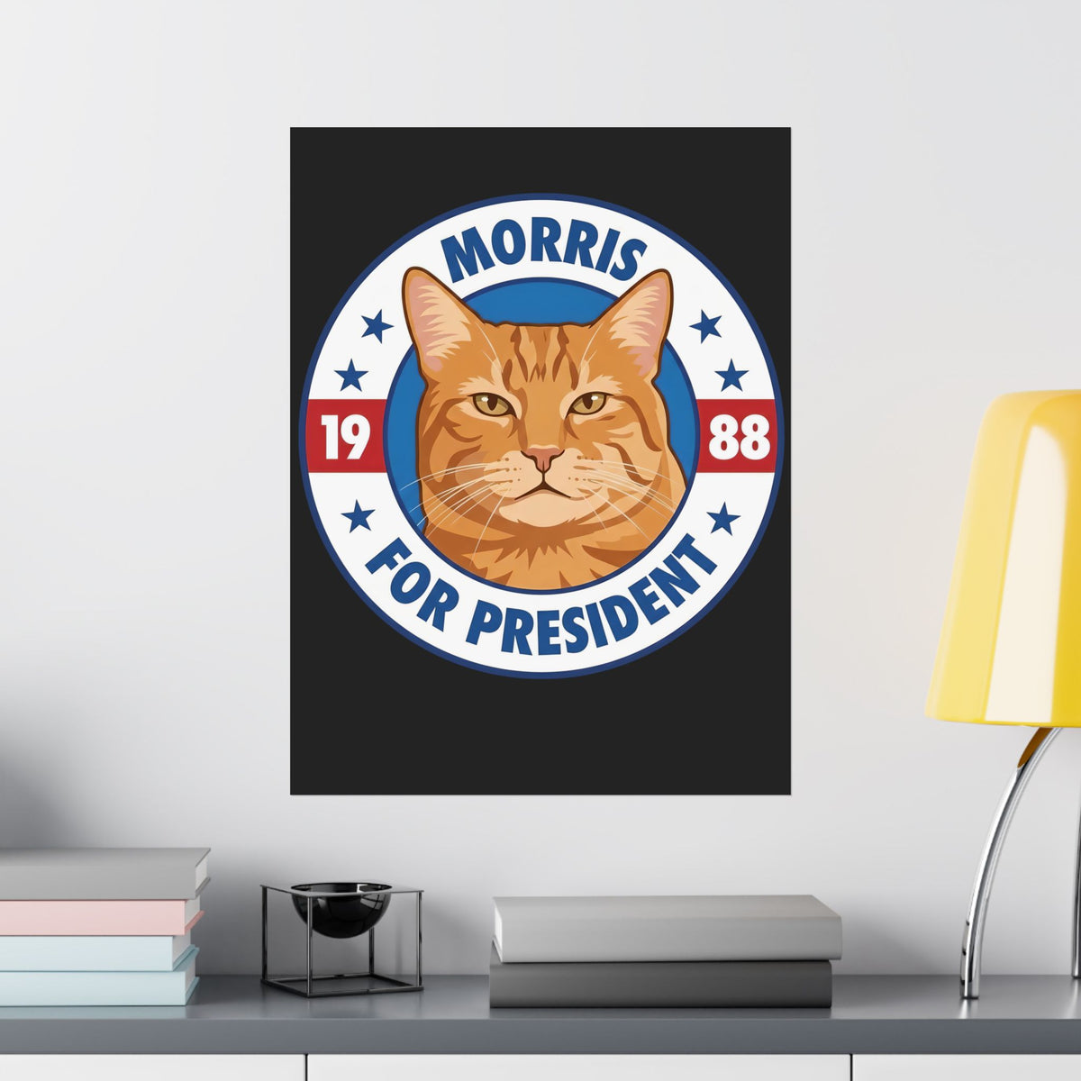Cat For President 1988 Poster Vintage Political Cat Poster