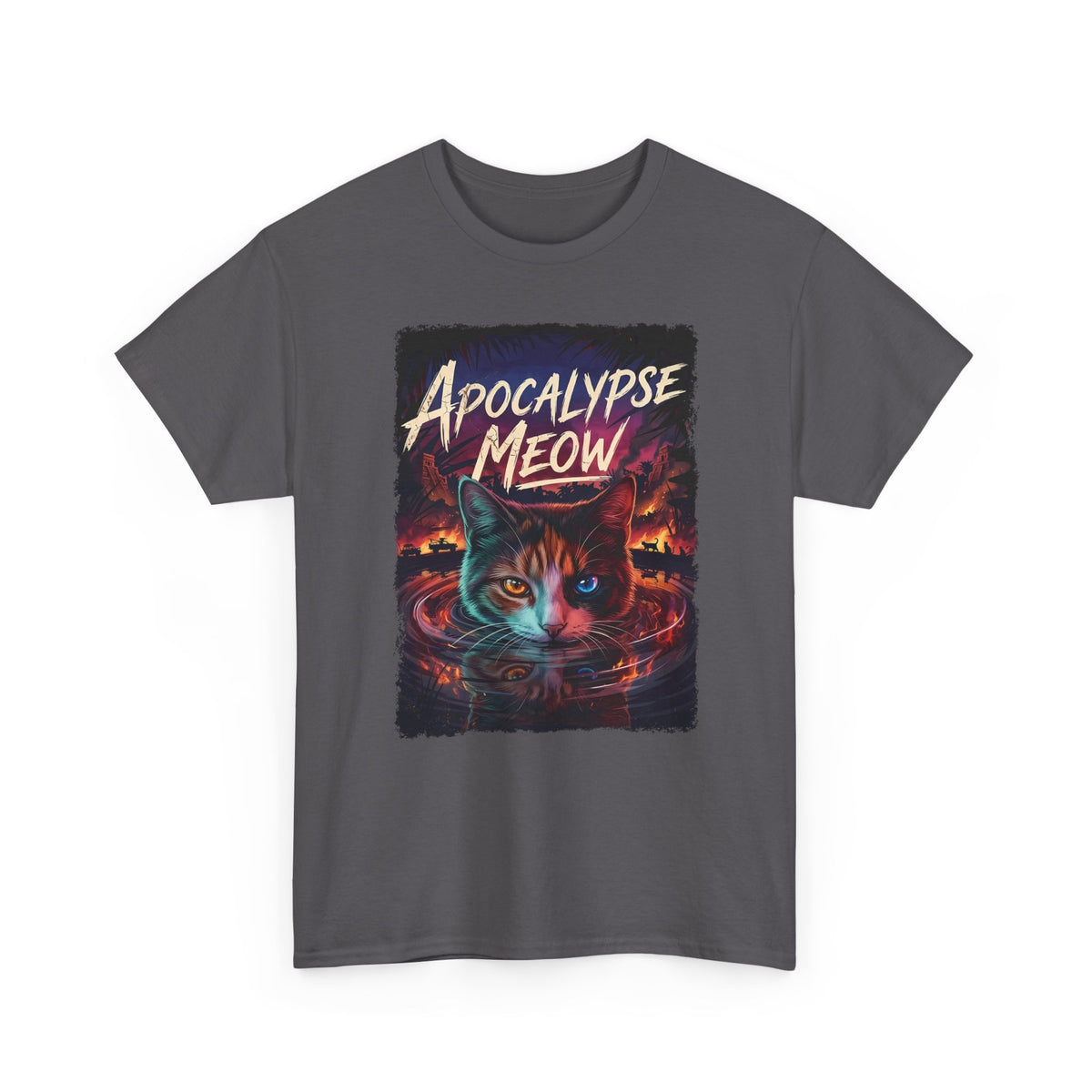 Apocalypse Meow T-Shirt — Cute Post-Apocalyptic Cat Graphic Tee