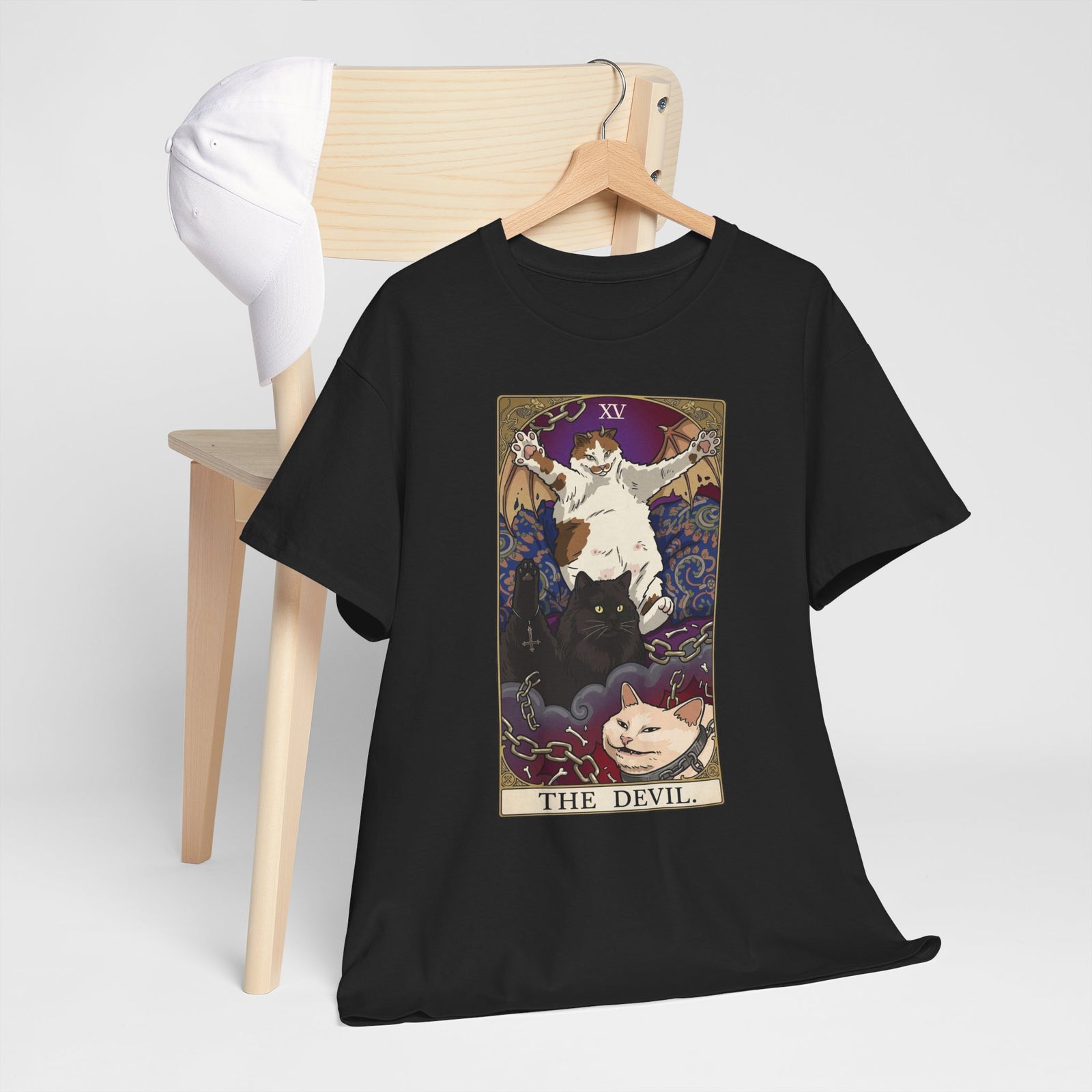 The Devil Cats Tarot T-Shirt — Mystical Cat Tarot Illustration