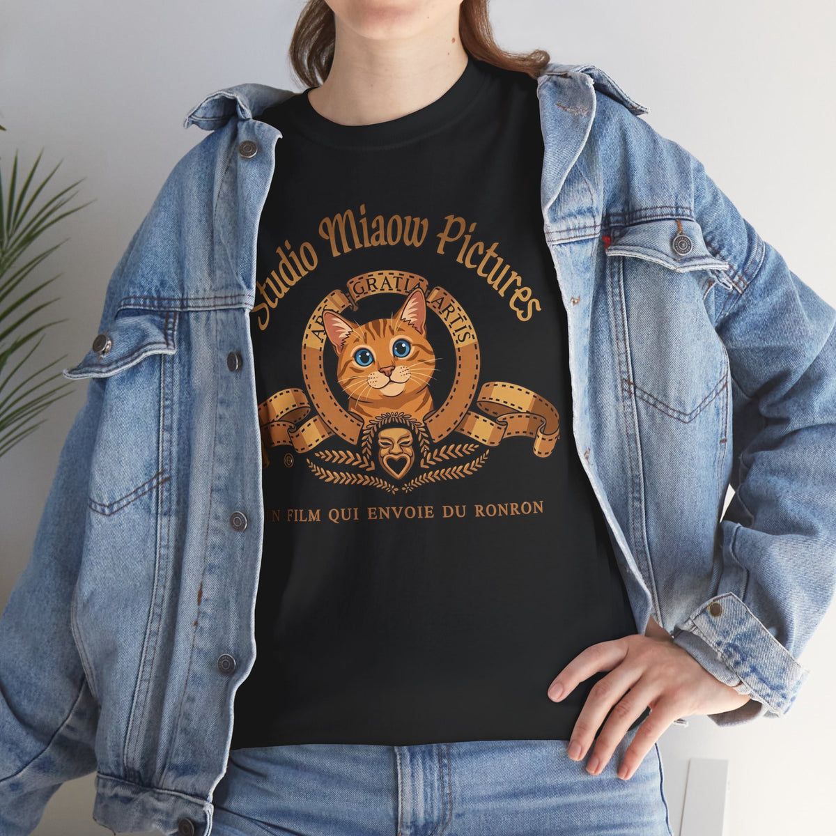 Retro Movie Lion Parody Cat T-Shirt — Studio Miaow Pictures