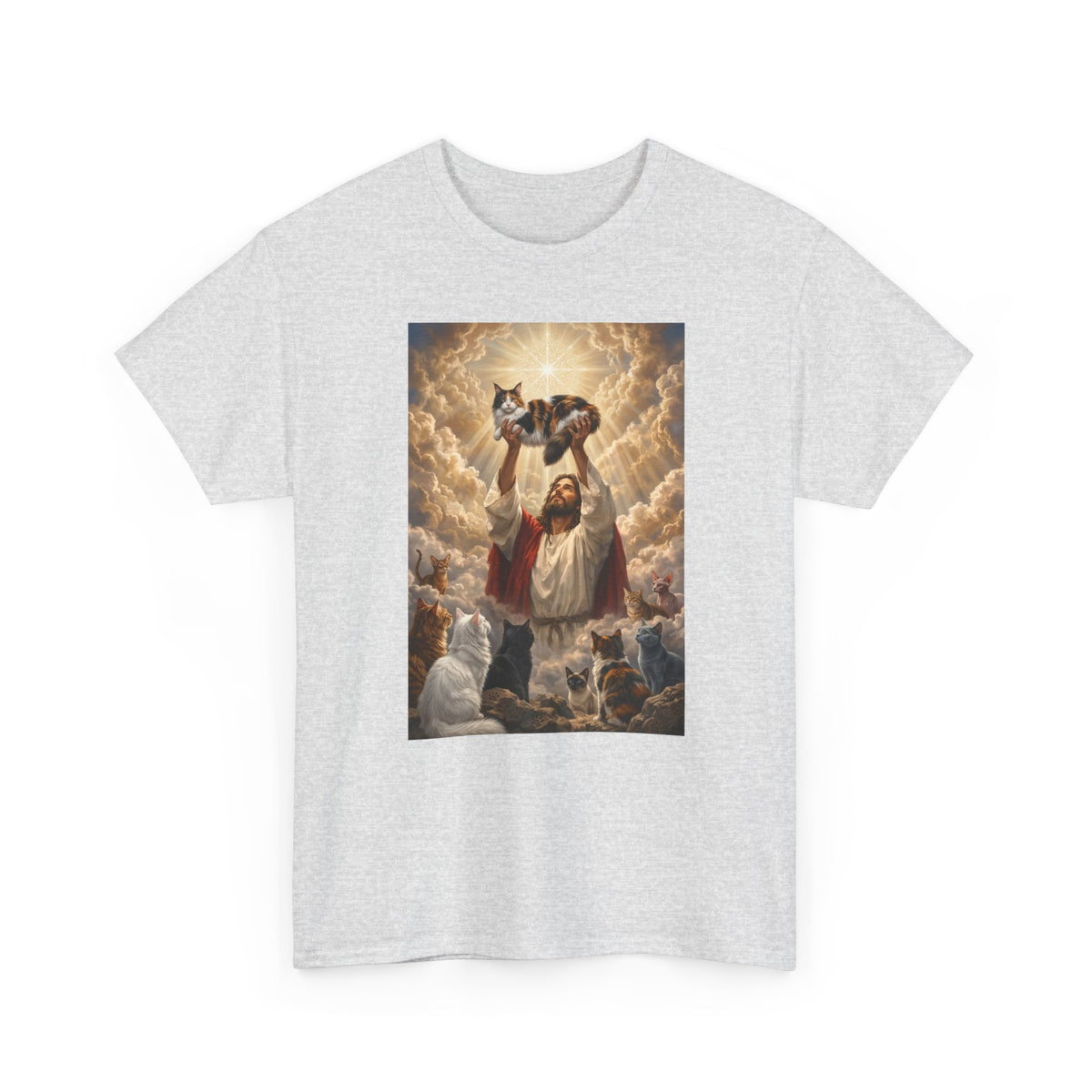 Jesus With Cats T-Shirt — Christian Cat Lover Tee