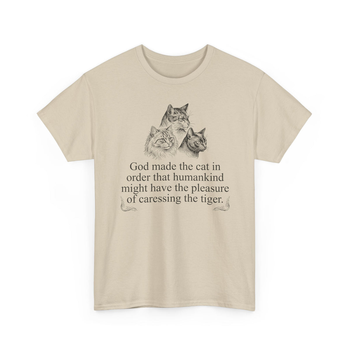 Vintage Sketch Cats with "God made the cat... Shirt