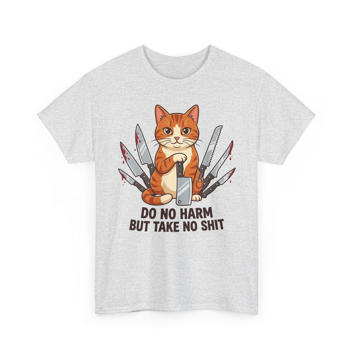 Do No Harm But Take No Shit Cat Knife Design
