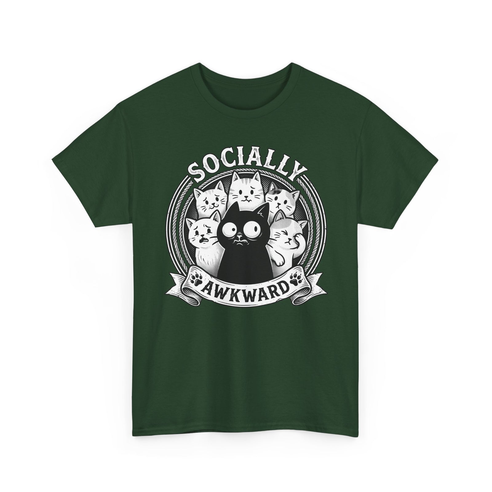 Socially Awkward Black Cat T-Shirt