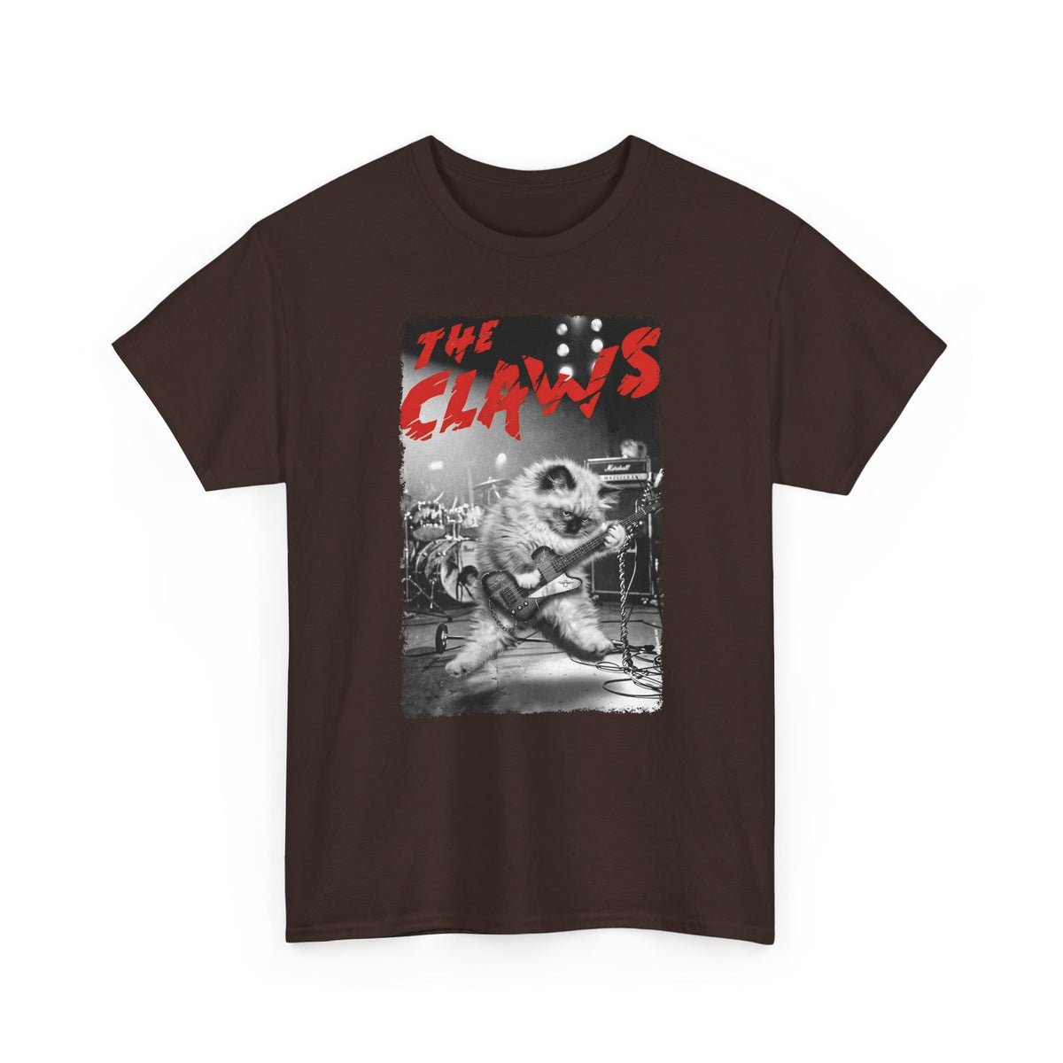 The Claws Cat Rock T-Shirt — Retro Cat Graphic Tee