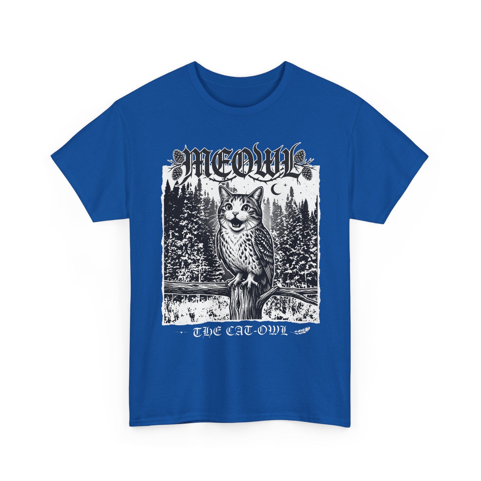 Funny "Meowl the Cat Owl" T‑Shirt